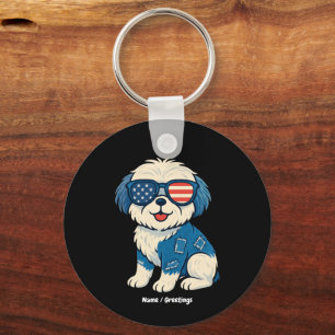 Chaveiro Design de Pet Cachorro de Cordas com Densagem Engr