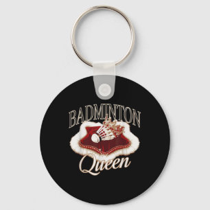 Chaveiro Design de Peteca de Amor de Jogador de Badminton D