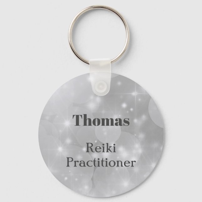 Chaveiro Design de profissional de reniki personalizado (Frente)