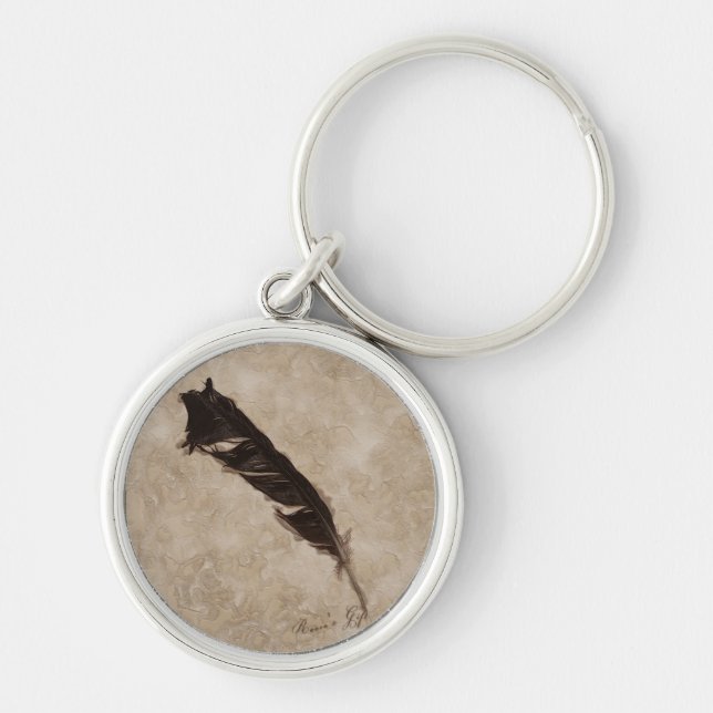 Chaveiro Design de Raven's Feather Bird-lover (Frente)