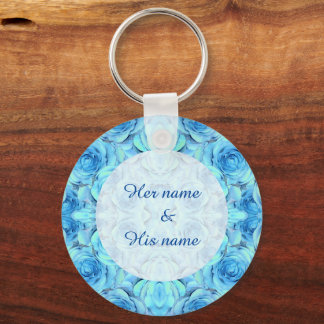 Chaveiro Design de rosa de pulmão em turquesa