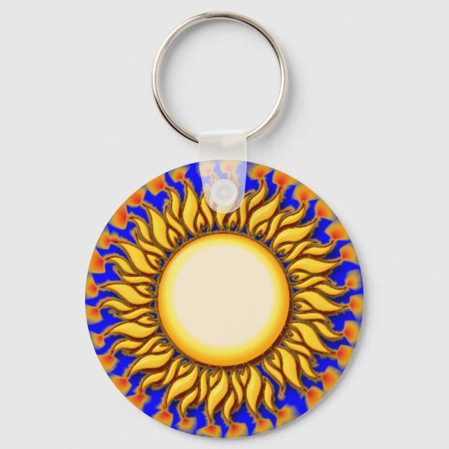 Chaveiro Design de Sol Tribal de Chamada Única (Frente)