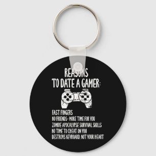 Chaveiro Design de texto Engraçado - Namorado de jogador - 