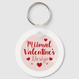 Chaveiro Design de Tipografia de Amor Mínimo para o Dia dos