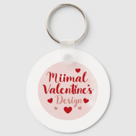 Chaveiro Design de Tipografia de Amor Mínimo para o Dia dos