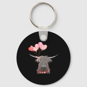 Chaveiro Design De Vaca Corta Com Leão De Coração