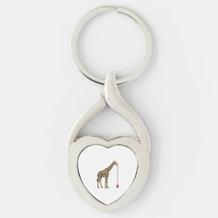 Chaveiro Design de Vetor de Canudo de Bebida de Girafa Vint