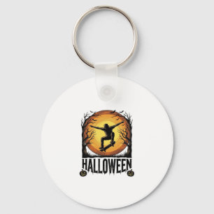 Chaveiro Design de Vetor Vintage de Skate Moon Halloween_1