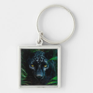 Chaveiro Design de Vida Selvagem da Selva da Pantera Negra