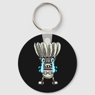 Chaveiro Design Divertido de Jogador de Peteca de Badminton
