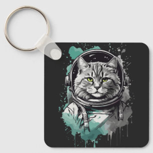 Chaveiro Design do Astronauta Verde Negro