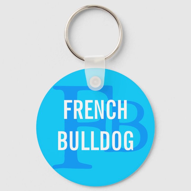 Chaveiro Design do Bulldog Francês (Frente)