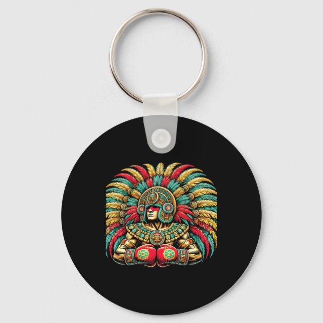 Chaveiro Design do Guerreiro Aztec - Boxing mexicano (Frente)