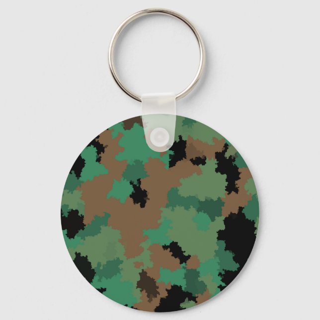 Chaveiro Design do Padrão de Camuflagem Selvagem do Exércit (Frente)