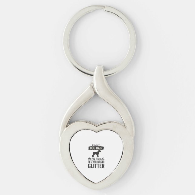 Chaveiro Design engraçado de amante de cães com brilho Ries (Frente)