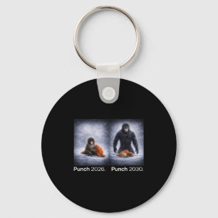 Chaveiro design engraçado de meme de macaco fofo punch 