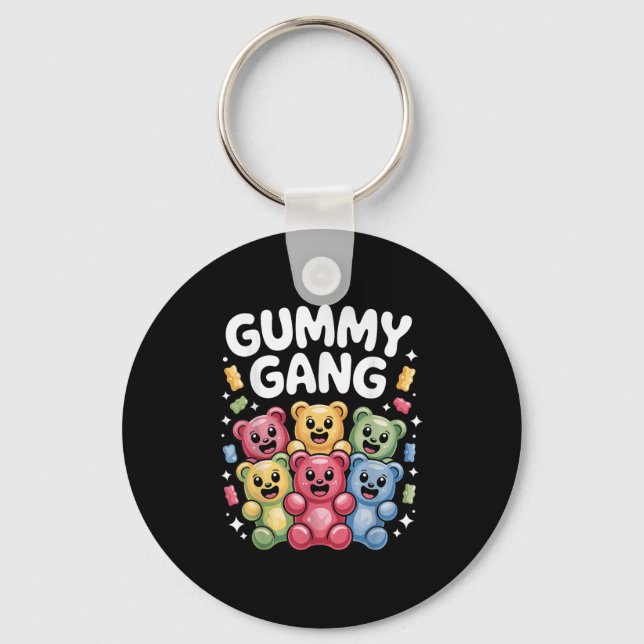 Chaveiro Design Engraçado Do Urso Gummy Para Homens Mulhere (Frente)