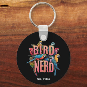 Chaveiro Design engraçado para o Nerd de pássaros para vigi