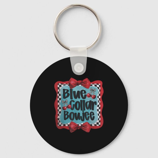 Chaveiro Design Funny Boujee de Colarinho Azul (Frente)