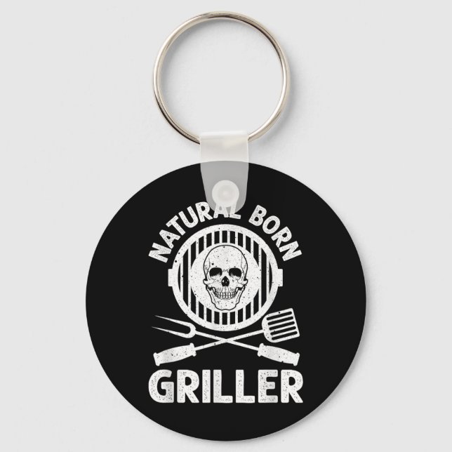 Chaveiro Design Funny Griling Para Homens Churrasco Grill G (Frente)