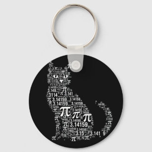 Chaveiro design geek amante de matemática gato engraçado