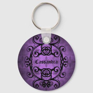Chaveiro Design Gótico Elegante Roxo