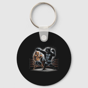 Chaveiro Design Gráfico Boxing Boxings Gatinho