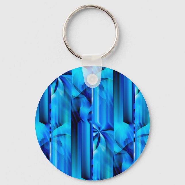 Chaveiro Design Gráfico Perfeito - azul preto I (Frente)