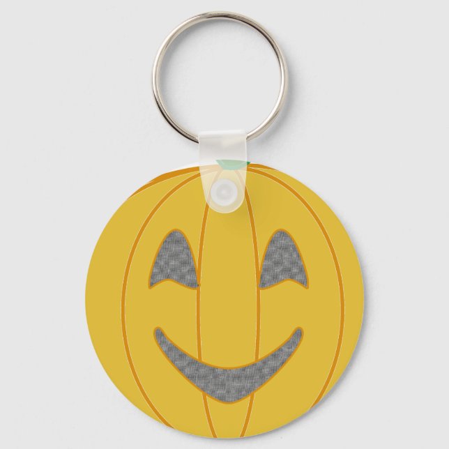 Chaveiro Design Halloween Laranja Cheio de Pumpkin (Frente)