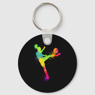 Chaveiro Design Legal de Futebol Para Mulheres Meninas Joga