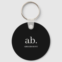 Design Minimalista Preto e Branco Monograma Clássi