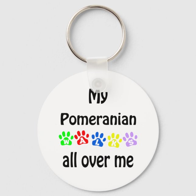 Chaveiro Design Pomeraniana Walks (Frente)
