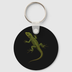 Chaveiro Design Realista de Lagarto Subindo Ilusão de Répti