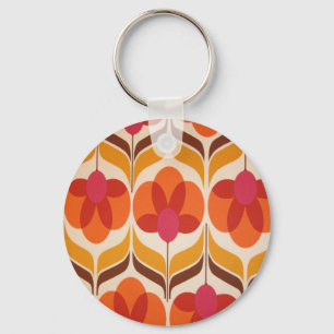 Chaveiro Design retro da flor