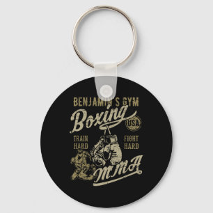 Chaveiro Design Retro de Benjamin para Academia de Boxe Mma