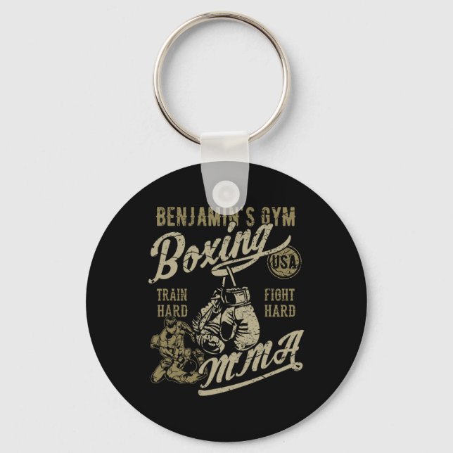 Chaveiro Design Retro de Benjamin para Academia de Boxe Mma (Frente)