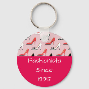 Chaveiro Design Rosa Fashionista Alto Salto Rosa