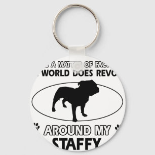 Chaveiro Design staffy engraçado