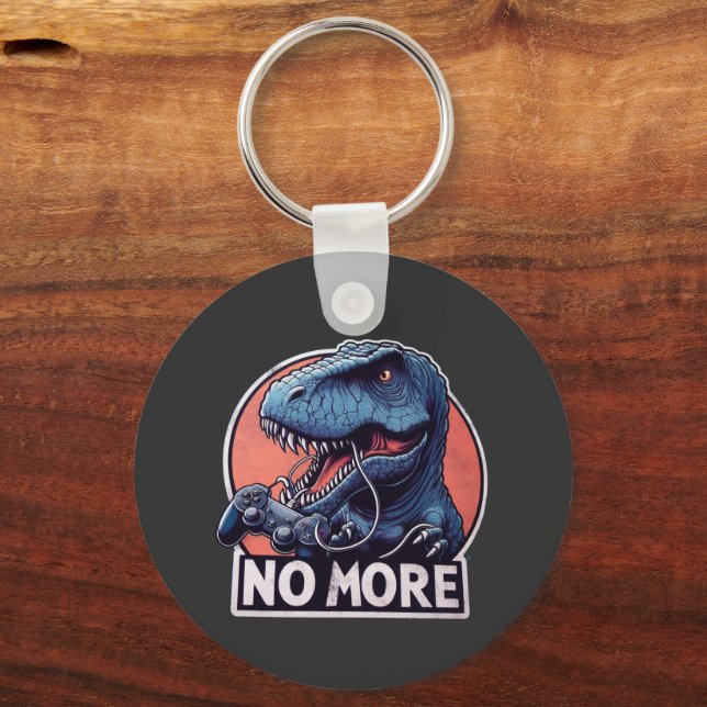 Chaveiro Design T-Rex Gamer Não Mais (Frente)
