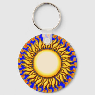 Chaveiro Design tribal flamejante original de Sun