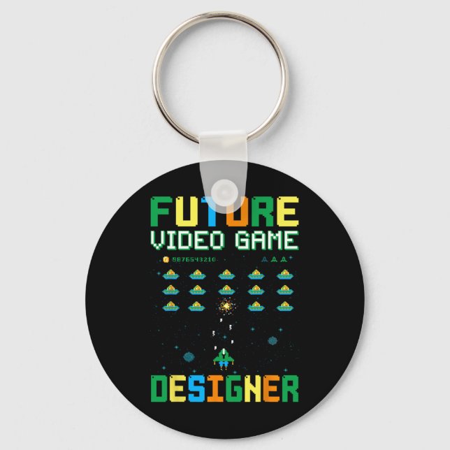 Chaveiro Designer De Jogo De Vídeo Para Crianças1 (Frente)