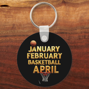 Chaveiro Designs de abril de fevereiro de basquetebol legal