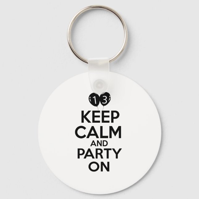 Chaveiro designs de aniversário de 13 ano (Frente)