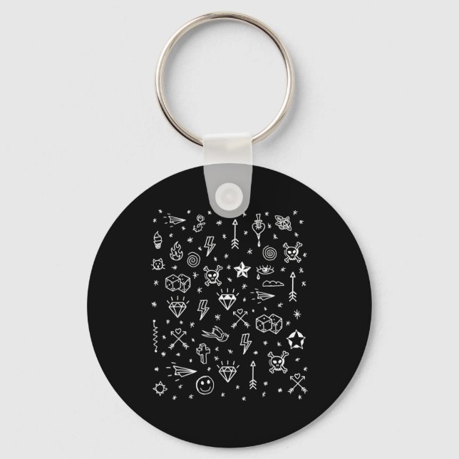 Chaveiro Designs de Tatuagem Americana Flash, Tradicional (Frente)