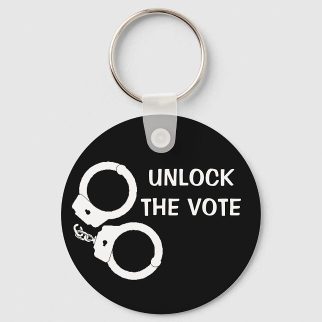 Chaveiro Destrave A Votação: Preto/Branco (Frente)
