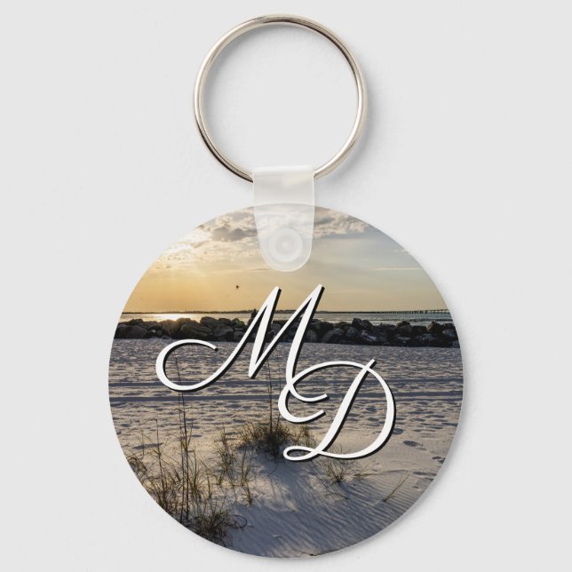 Chaveiro Destruin Beach, Florida, Jetty Sunset Key Chain (Frente)
