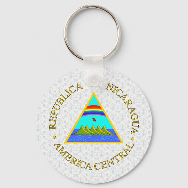 Chaveiro Detalhe da Casaco de armas da Nicarágua (Frente)