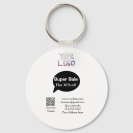 Chaveiro detalhes do código QR de verificação de desconto c