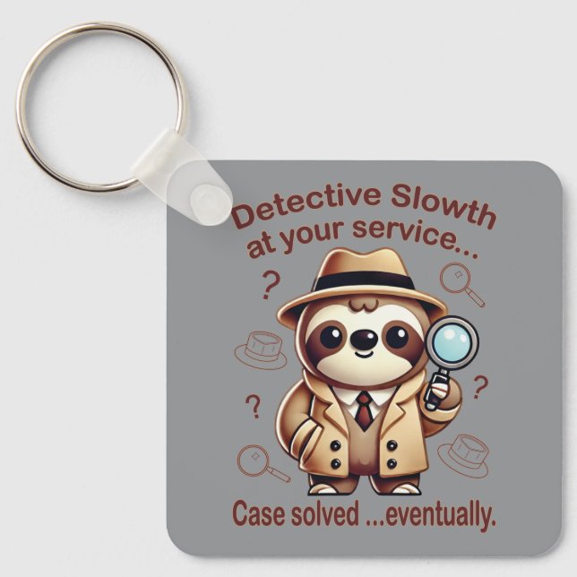 Chaveiro "Detetive Sloth" Sloth Private Eye (Frente)