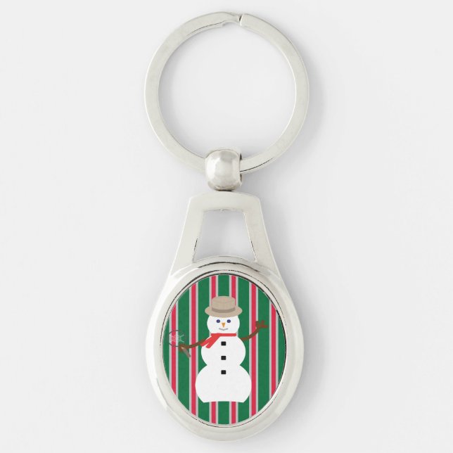 Chaveiro Detetive Snowman de Natal divertido e Rico (Frente)
